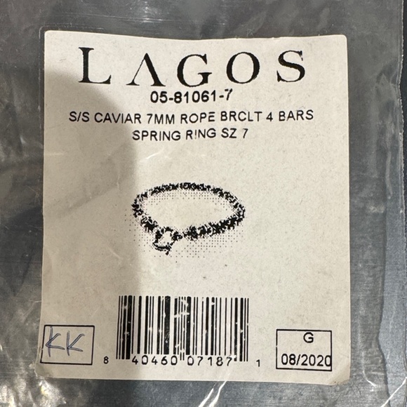 LAGOS Silver Caviar Bracelet with 4 bars - Picture 7 of 7